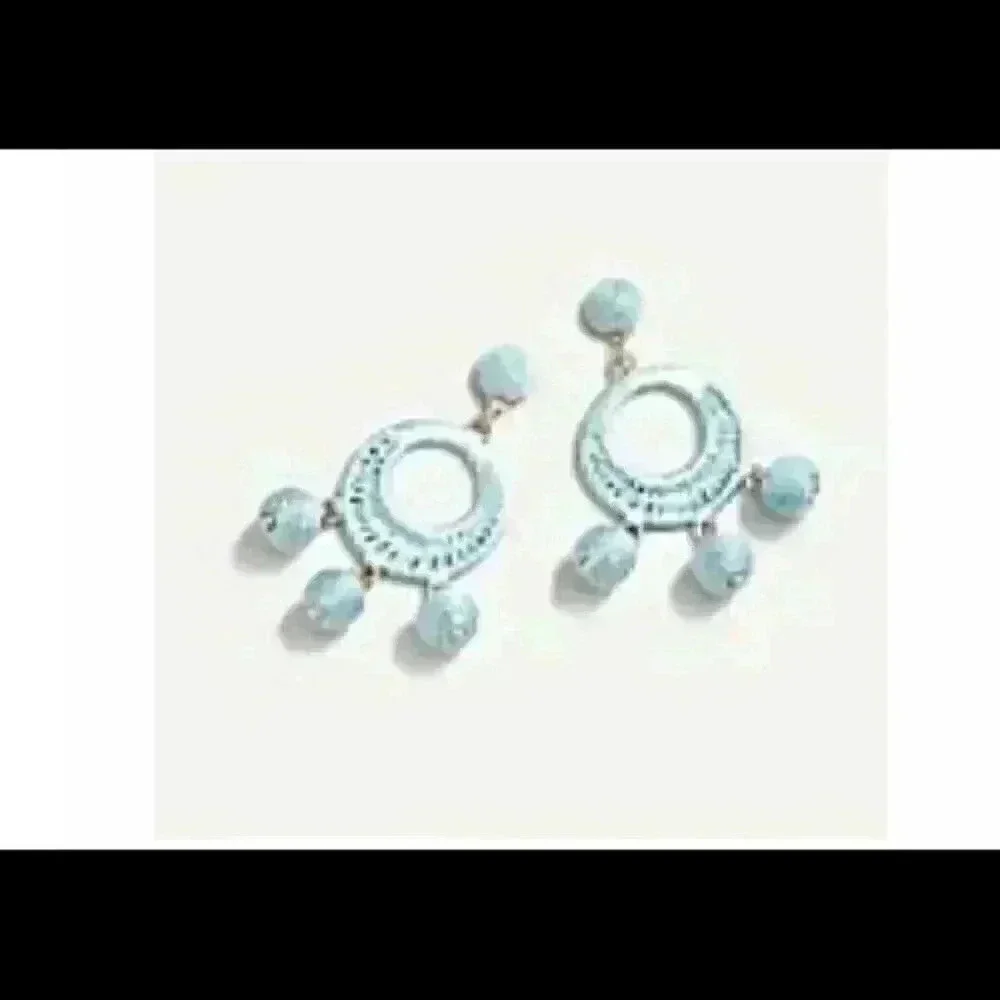 J Crew Raffle wrap triple drop earrings